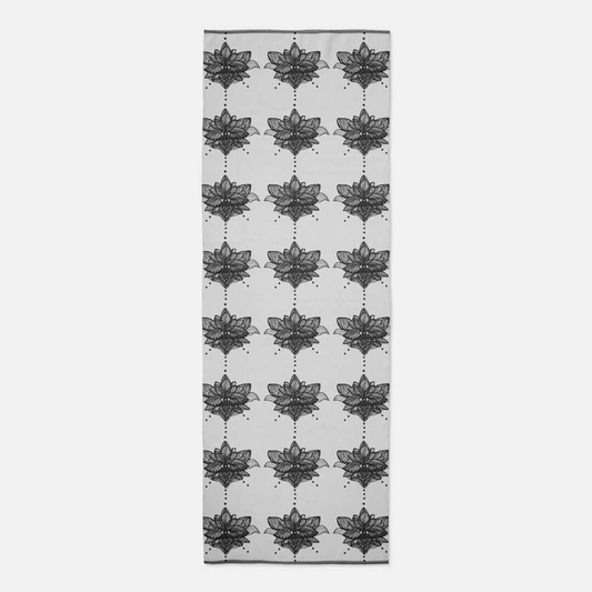 Suri Collection | Lotus Yoga Mat Towel in Whisper Gray